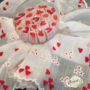 Valentine’s Day Murano Glass Paperweight Heart Hankercheif home